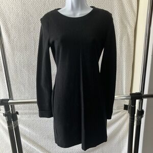 VTG Emporio Armani Black Long Sleeve Dress Elegant Sz 10 Capsule Minimal Italy